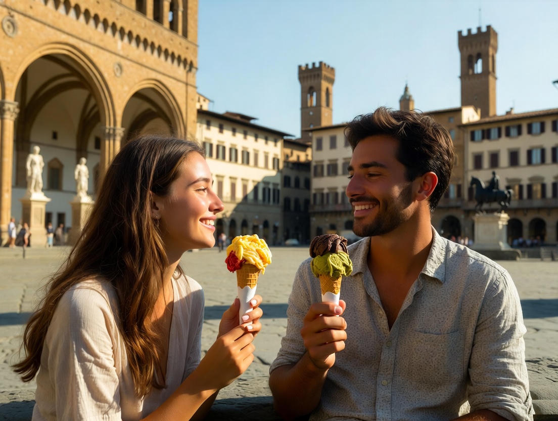 Lisa og David i Firenze