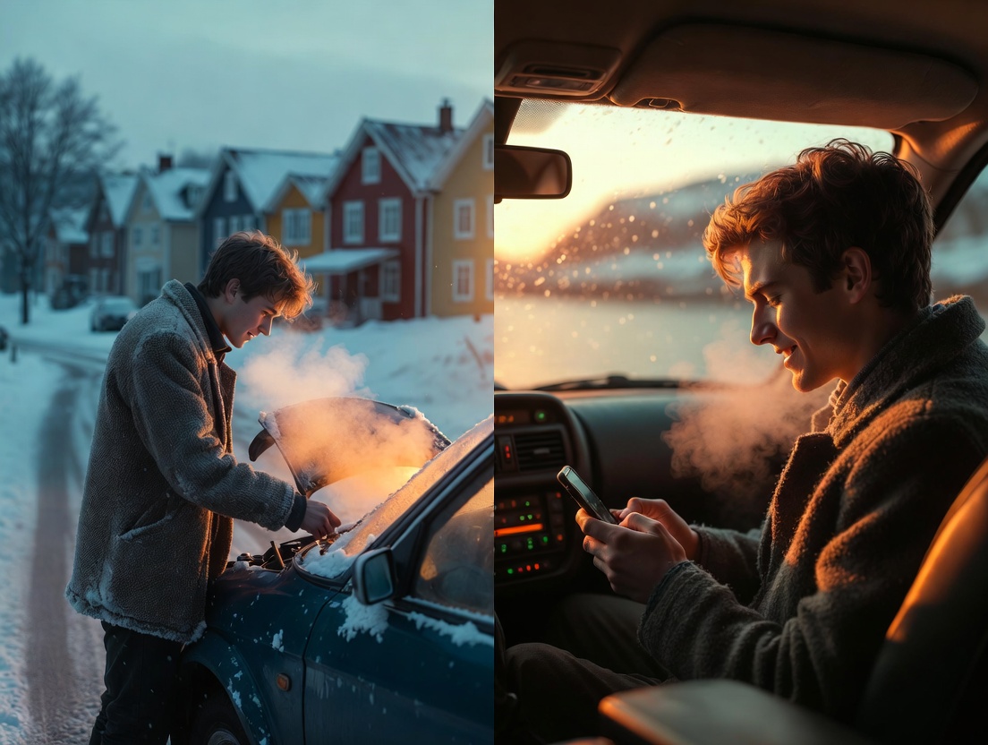 Lars og et flatt bilbatteri